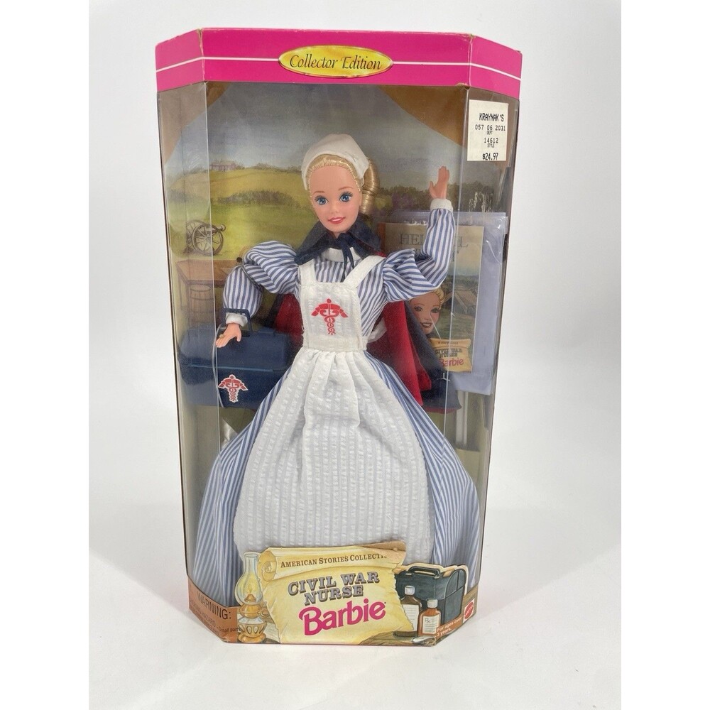 1995 Civil War Nurse Barbie American Stories Collection NRFB Mattel 14612
